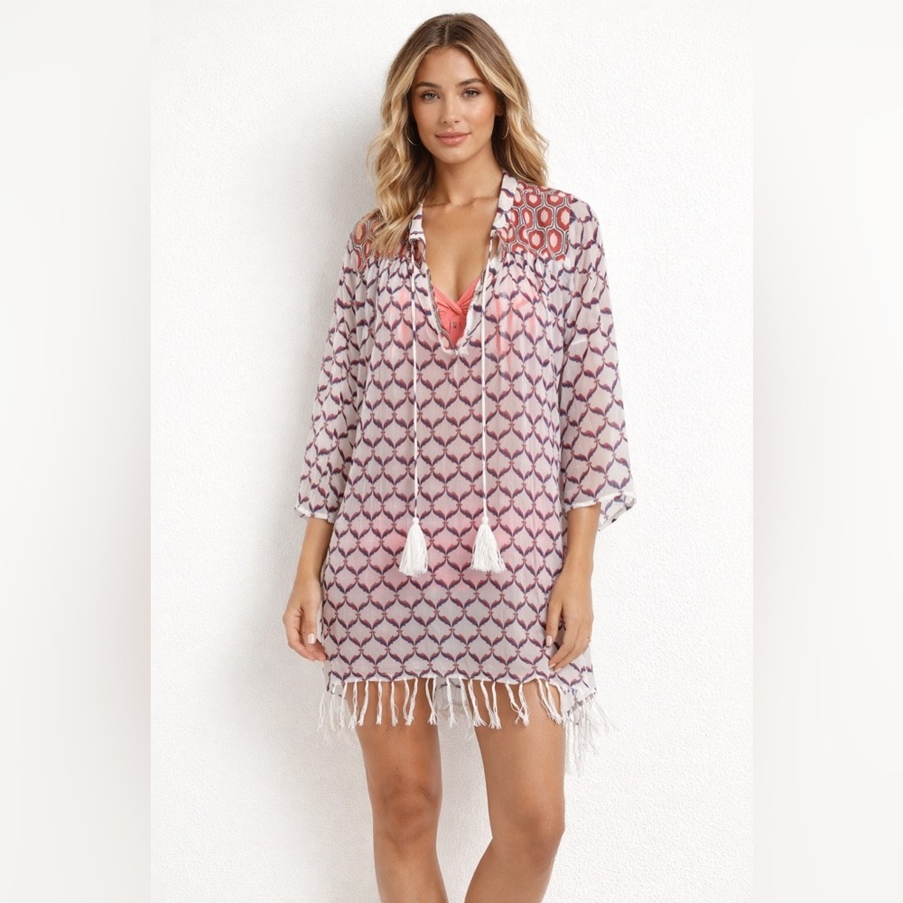 Roberta Roller Rabbit Boho Beach Tunic Coverup – Size XS | Dolphin Print